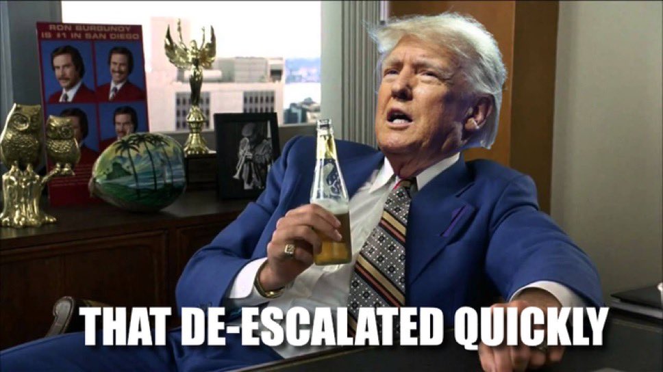 Trump didn’t start a war.

He ended it.