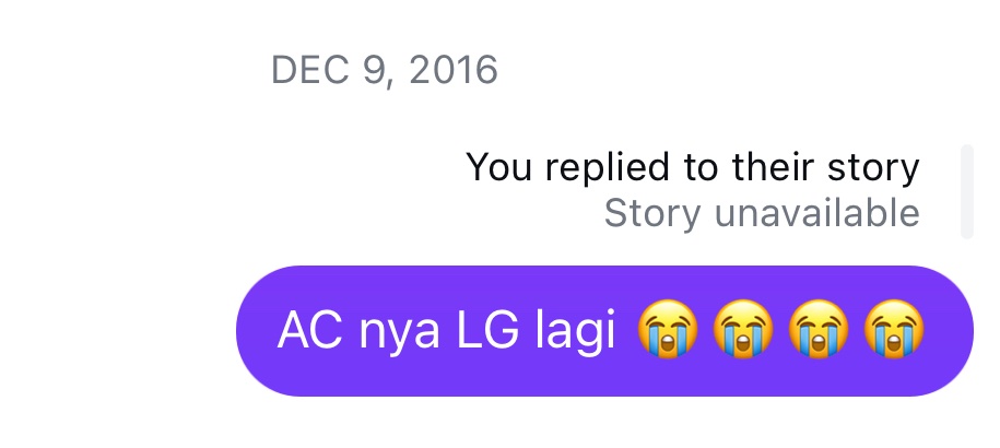 pundingin's tweet photo. Iseng ngetik "AC" di DM Instagram... muncul ratusan

Ternyata kelakuan ini udah dari dulu 🥲🥲 maaf ya kawan-kawanq https://t.co/wRQlz0KM0x