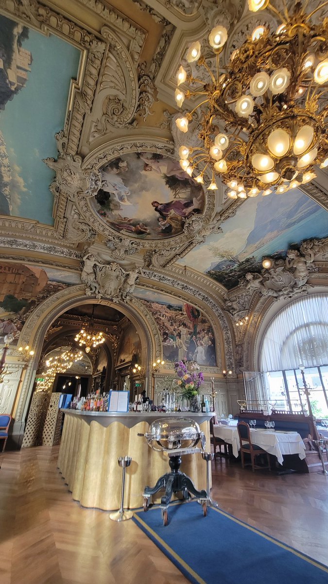Le Train Bleu, Gare du Nord, Paris. This beats breakfast at McDonalds.