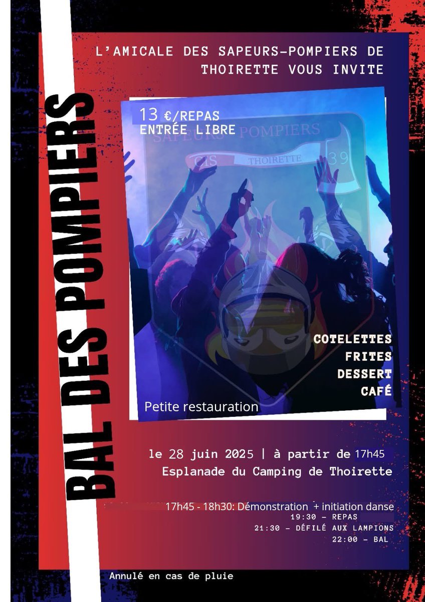 UDSP 39 (@udsp_39) on Twitter photo #BaldesPompiers 👨🏻🚒🧑🏻🚒 | C’est ce samedi à Thoirette ! 👌🏻 venez nombreux ! 💃🏻 🕺🏽 <a href="/guyon_j/">GUYON Jérôme</a> <a href="/ClmentComte1/">Clément Comte</a> <a href="/Rondot_Raphael/">Raphaël Rondot</a> <a href="/RICHARD_Sy25/">RICHARD Sylvain</a> <a href="/SDIS39/">SDIS du Jura</a> <a href="/phuguenet/">Philippe Huguenet</a> <a href="/eleonore_vrmr/">eleonore</a> <a href="/micka39/">Mickael Puyfages</a> <a href="/TissotJulien39/">Tissot Julien</a> <a href="/Hugogrdt1/">Hugo Girardet</a> <a href="/PompiersFR/">Pompiers de France</a> #BaldesPompiers 👨🏻🚒🧑🏻🚒 | C’est ce samedi à Thoirette ! 👌🏻 venez nombreux ! 💃🏻 🕺🏽 <a href="/guyon_j/">GUYON Jérôme</a> <a href="/ClmentComte1/">Clément Comte</a> <a href="/Rondot_Raphael/">Raphaël Rondot</a> <a href="/RICHARD_Sy25/">RICHARD Sylvain</a> <a href="/SDIS39/">SDIS du Jura</a> <a href="/phuguenet/">Philippe Huguenet</a> <a href="/eleonore_vrmr/">eleonore</a> <a href="/micka39/">Mickael Puyfages</a> <a href="/TissotJulien39/">Tissot Julien</a> <a href="/Hugogrdt1/">Hugo Girardet</a> <a href="/PompiersFR/">Pompiers de France</a>