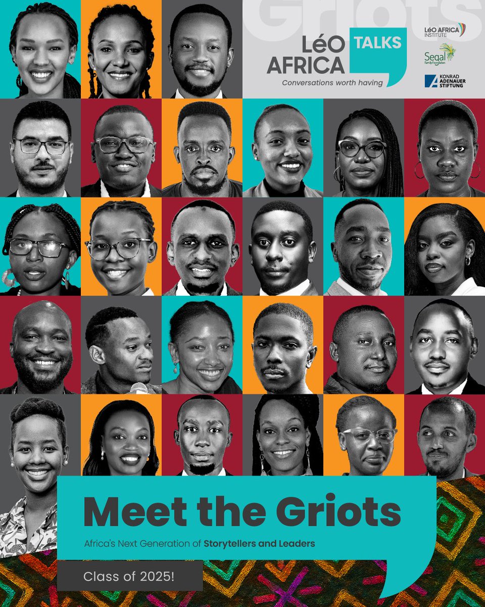 LeoAfricaInst's tweet image. We are delighted to introduce the 2025 Griots Fellows!
A cohort of exceptional storytellers and visionaries running impactful community initiatives, and dedicated to preserving and amplifying Africa's narratives.
Join us in welcoming them and celebrating their journey!…