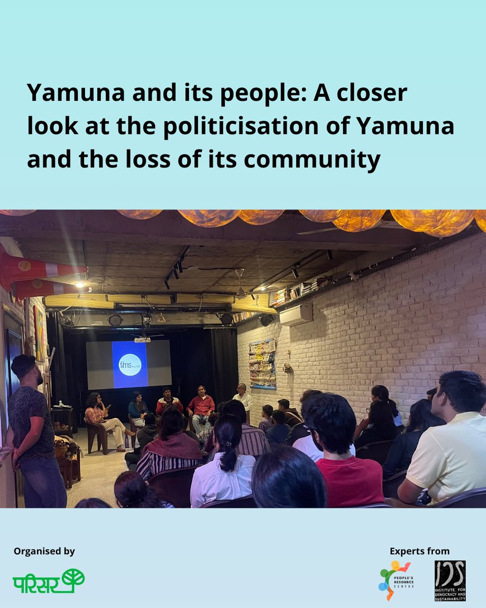 parisarpune's tweet photo. At the #Delhi screening of 'Gotakhors of #Yamuna', the audience met the people who live with the river, not just next to it. Divers emerged as storytellers of a river we often ignore. This resonates with #Pune too. 
#YamunaToMulaMutha https://t.co/xpX1HxKIg6