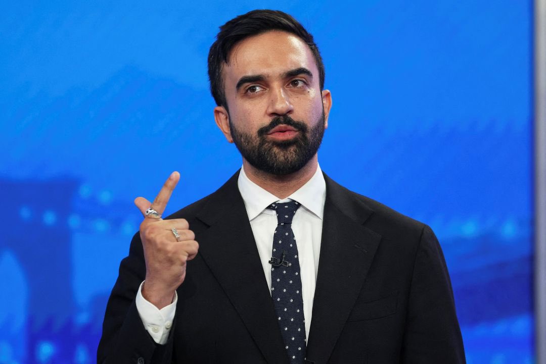 DrNimoYadav's tweet photo. Zohran Mamdani, a Muslim born to a Hindu Punjabi mother and a Gujarati Muslim father has become democratic nominee for mayor of New York City.

Another setback for sanghis 😭😭 https://t.co/Hrx5YAeGu8