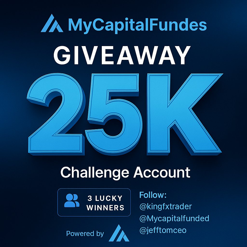 ๐๐๐ค๐ฐ๐ฎ.๐ค1/222 (@jekzcharlez) on Twitter photo ๐ GIVEAWAY ALERT ๐
3ร $25K 2-Phase Funded Account with <a href="/MyCapitalFunded/">My Funded Capital</a>
To Enter:
1๏ธโฃ Follow:
<a href="/MyCapitalFunded/">My Funded Capital</a>
<a href="/Kingfxtrader/">KING FX TRADER'S</a>
<a href="/JefftomCEO/">Jeff Tom Bruce</a>
<a href="/jekzcharlez/">๐๐๐ค๐ฐ๐ฎ.๐ค1/222</a>
<a href="/Zankaeffect1/">zanka effect ๐ธ</a>
<a href="/Demehinisaiah/">EasyMighty</a>
2๏ธโฃ Like, RT & Tag 3 friends
๐ Winners in 168hrs, Good luck! ๐ GIVEAWAY ALERT ๐
3ร $25K 2-Phase Funded Account with <a href="/MyCapitalFunded/">My Funded Capital</a>
To Enter:
1๏ธโฃ Follow:
<a href="/MyCapitalFunded/">My Funded Capital</a>
<a href="/Kingfxtrader/">KING FX TRADER'S</a>
<a href="/JefftomCEO/">Jeff Tom Bruce</a>
<a href="/jekzcharlez/">๐๐๐ค๐ฐ๐ฎ.๐ค1/222</a>
<a href="/Zankaeffect1/">zanka effect ๐ธ</a>
<a href="/Demehinisaiah/">EasyMighty</a>
2๏ธโฃ Like, RT & Tag 3 friends
๐ Winners in 168hrs, Good luck!