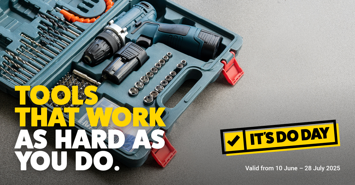The right tools make all the difference. From drill sets to dust masks, safety gloves to screwdrivers — Builders has everything you need to work smarter, safer, and  faster. Don’t just get it done — get it done right:bit.ly/3SY3ILF 🛒 #BuildersSA #DoDay #ToolsThatWork