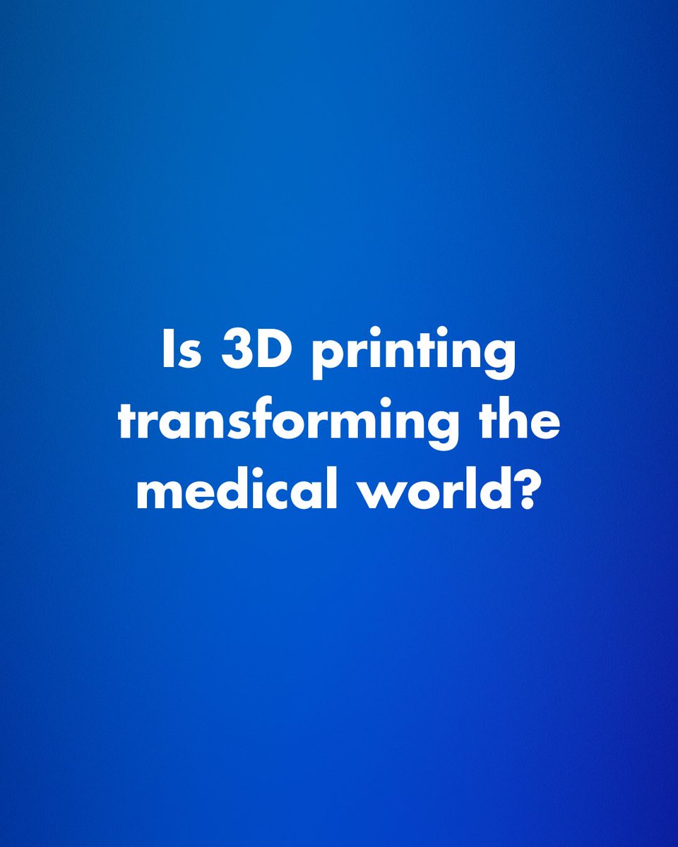 From personalized surgical guides to bioprinted tissue, 3D printing is revolutionizing medicine in ways we once only imagined. This isn’t sci-fi. It’s happening now.

Discover more here: ow.ly/RCcI50WcbVX

#3DPrinting #MedicalAdvancement #Biofabrication