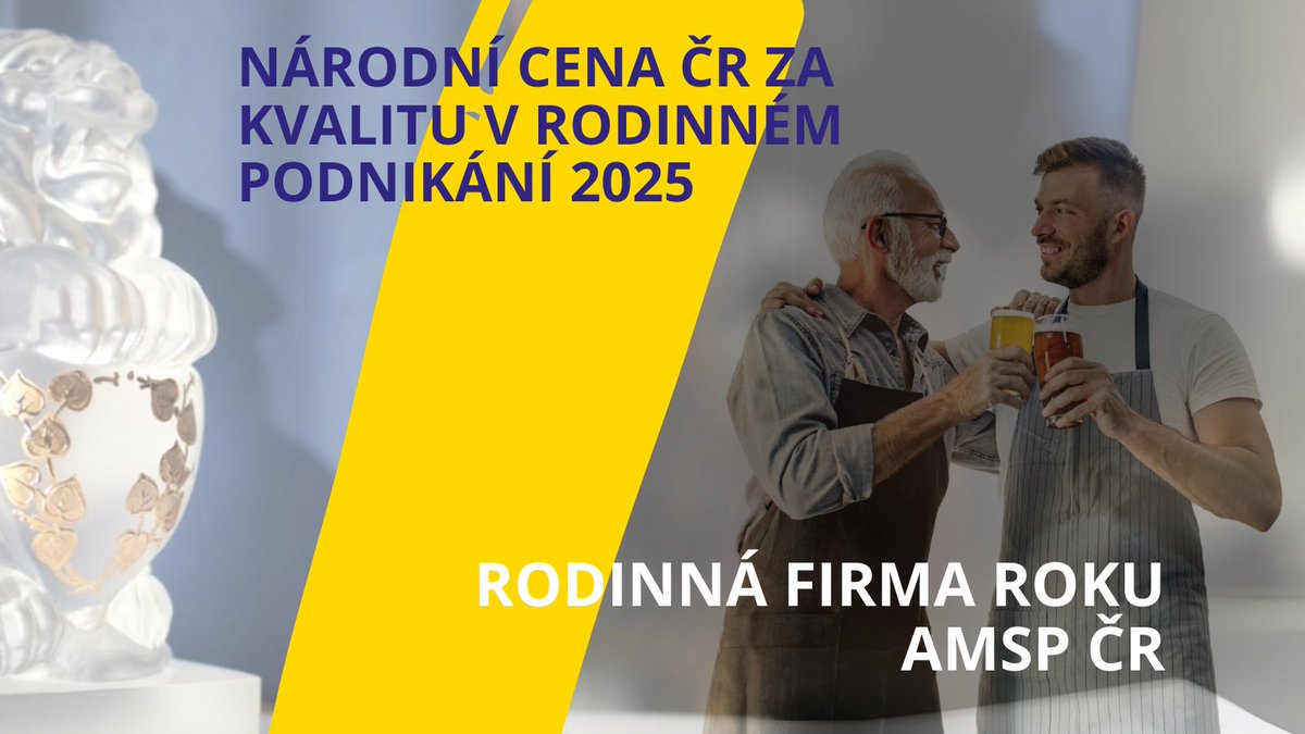 Jste rodinná firma? Neváhejte a vyzkoušejte štěstí v jedné z našich soutěží! Rodinné firmy jsou páteří české ekonomiky. A proto je rádi také oceníme. Více informací naleznete na: RFR 2025: amsp.cz/projekty-a-tem… 
NC ČR: nckrp.mpo.gov.cz