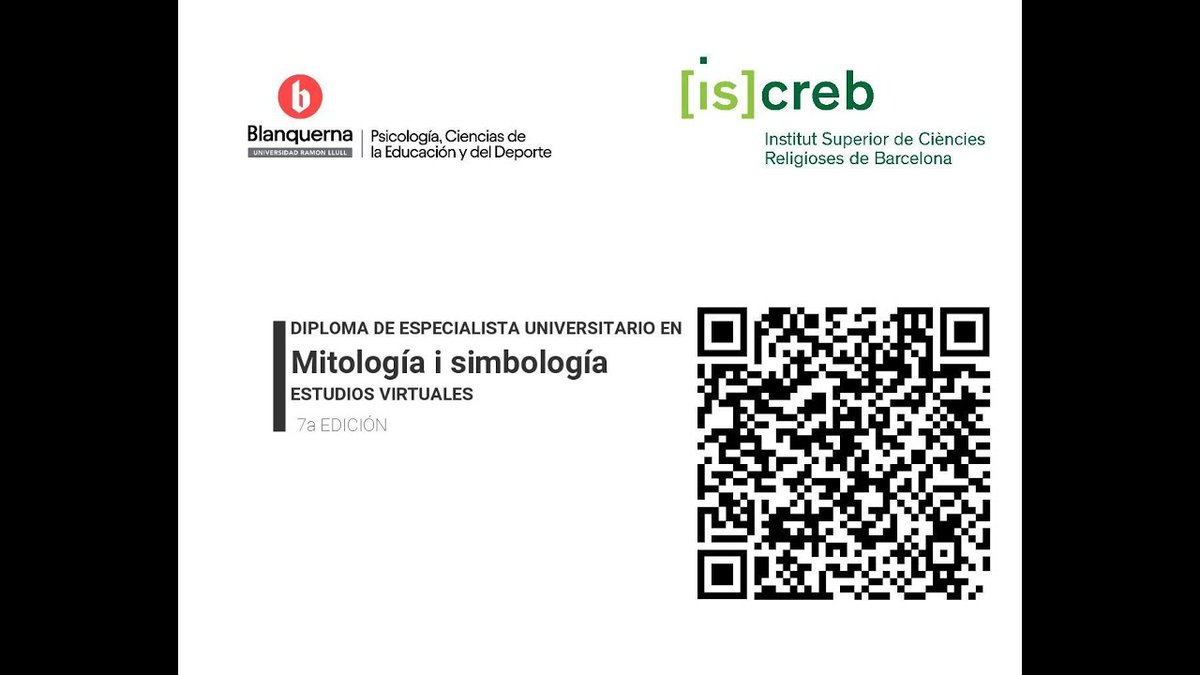 L’ésser humà s’explica a si mateix mitjançant el símbol i el mite. Totes les cultures basteixen relats simbòlics per expressar la seva visió del món, l’existència, el destí.
Així, conèixer i interpretar els relats de la...   zurl.co/NiMzv zurl.co/1V5Cm
