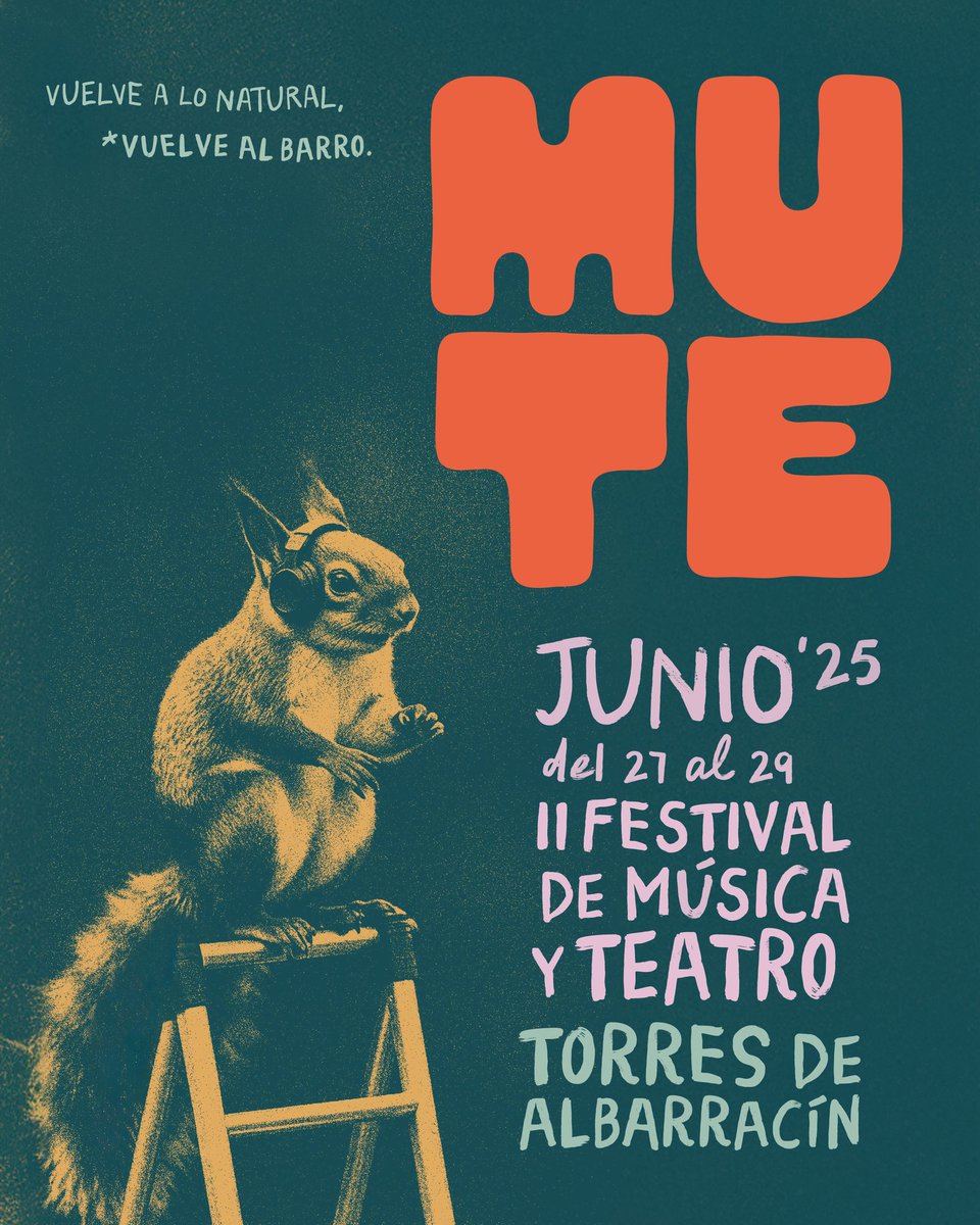 🤩 ¿No te parece perfecto combinar música, teatro y naturaleza?
A nosotros sí y este fin de semana nos vamos al #FestivalMUTE, en la #SierraDeAlbarracín  🎼🎭🌿
🗓 27-29 de junio
📍 Torres de Albarracín
⬇  Programa completo drive.google.com/file/d/175d6B3…

#NaturalezaParaLasPersonas