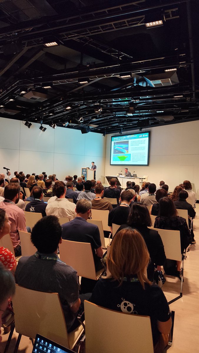ESA's EarthCARE mission (@esa_earthcare) on Twitter photo A packed room for a big day of EarthCARE science today!
Takuji Kubota of <a href="/JAXA_en/">JAXA(Japan Aerospace Exploration Agency)</a> here presents early results from EarthCARE's cloud profiling radar ☁️
We've got sessions running throughout the day, so come and find us in K2. A packed room for a big day of EarthCARE science today!
Takuji Kubota of <a href="/JAXA_en/">JAXA(Japan Aerospace Exploration Agency)</a> here presents early results from EarthCARE's cloud profiling radar ☁️
We've got sessions running throughout the day, so come and find us in K2.