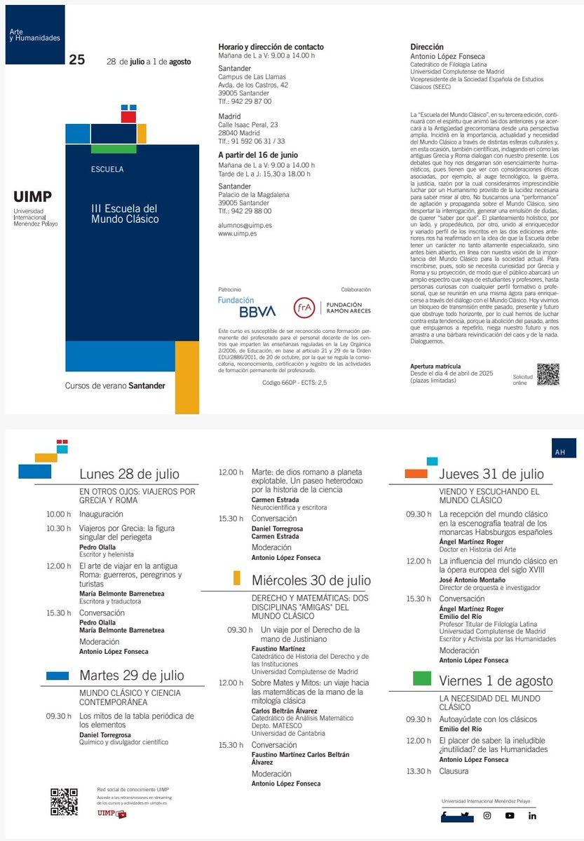 III Escuela del Mundo Clásico.