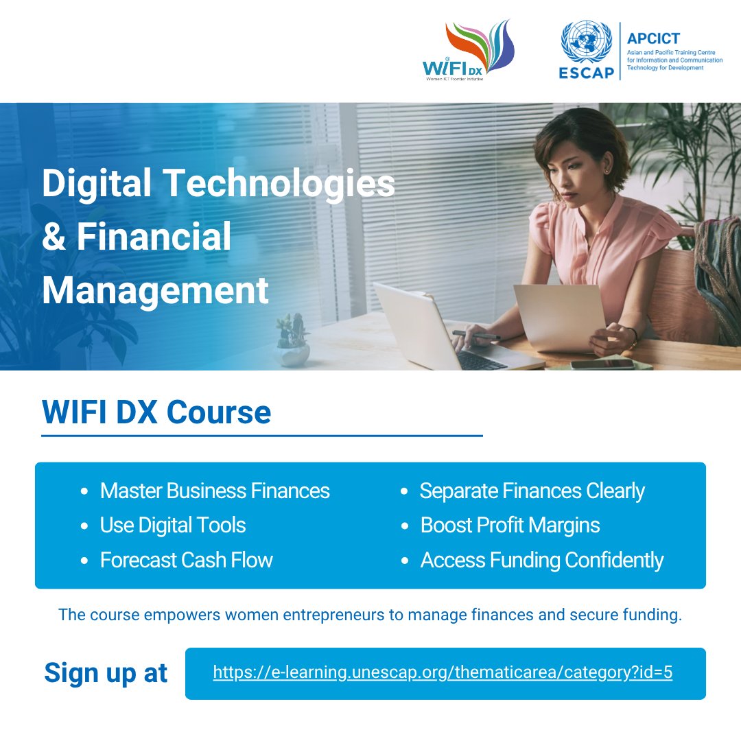 🚨Struggling with finances or fundraising? Learn how to use digital tools to manage your business with ease. Master what matters—start learning now and take control of your success!🔍
👉unapcict.org/flagship-progr…
#DigitalTechnologies #FinanceManagement #APCICT