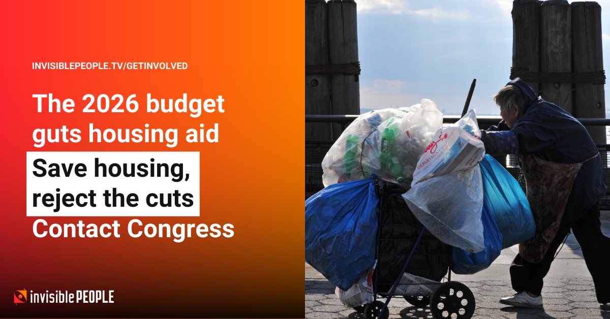 🚨 The 2026 budget proposal is a direct attack on affordable housing and homelessness programs. It guts rental assistance, ends critical initiatives like CoC and HOPWA, and limits help to just 2 years for many.
invisiblepeople.tv/talk-to-your-l…
👆 Use our advocacy platform to contact your