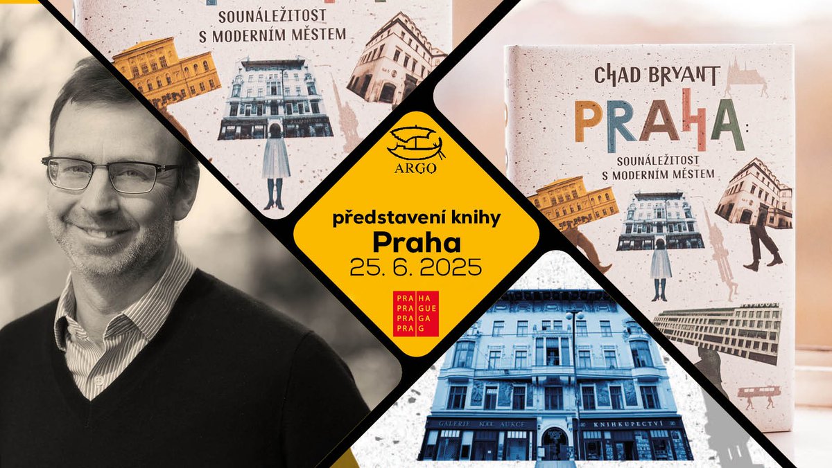 Americký historik a bohemista <a href="/ChadCBryant/">Chad Bryant 🇺🇦</a> představí dnes od 17 hodin v KnVH svoji novou knihu, v níž prostřednictvím pěti výjimečných osudů nahlíží na dějiny a formování moderní české metropole. S autorem bude besedovat historik <a href="/JakubRakosnik/">Jakub Rakosnik</a>, diskusi moderuje <a href="/stepan8sedlacek/">Štěpán Sedláček</a>