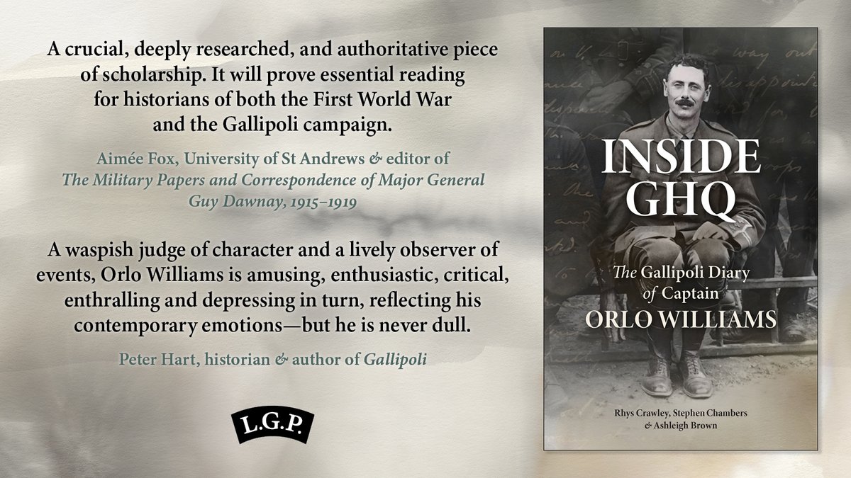 Free online talk by the editors of Orlo Williams’ Gallipoli diary👉trybooking.com/uk/EKCI
Rhys Crawley, Stephen Chambers &amp; Ashleigh Brown will present alongside distinguished scholars Christopher Pugsley &amp; Lewis Frederickson.
Sat 12 July, 9am UK / 6pm Sydney