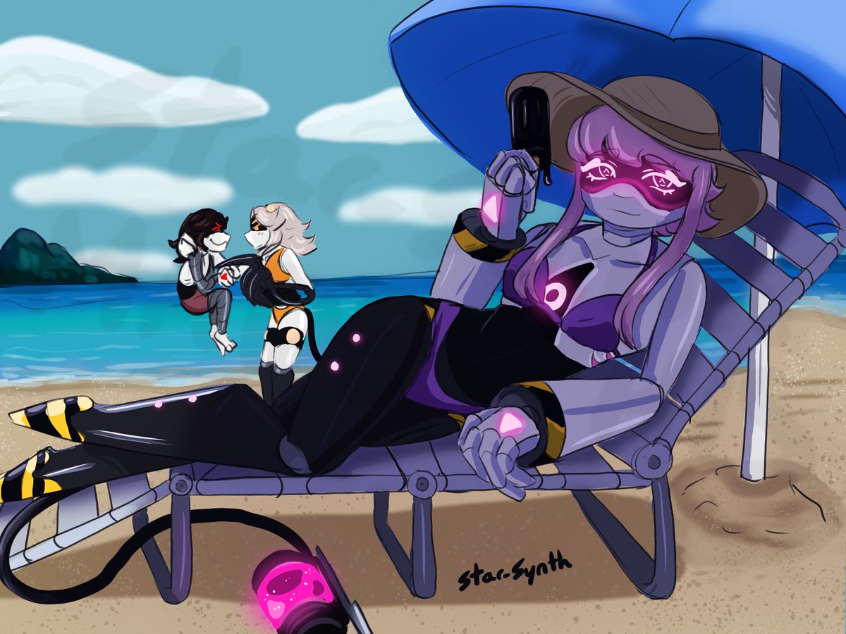 StarSynthesizr's tweet image. Beach Day! 
#murderdrones #murderdronesocs