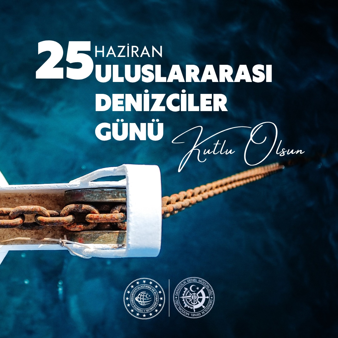 🌊Bugün, denizlerde alın teriyle görev yapan tüm denizcilerimizin günü!👷‍♂️

🚢25 Haziran Uluslararası Denizciler Günü'nde; küresel ticaretin taşıyıcısı, maviliklerin emektarları denizcilerimize minnettarız...

Rüzgârınız kolayına, pruvanız neta olsun!⚓️

#DayOfTheSeafarer