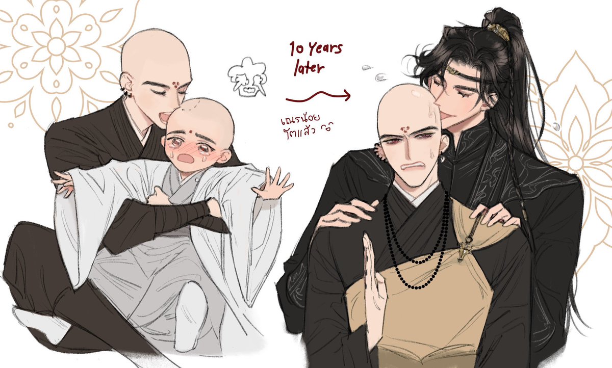 จนวันหนึ่งมีชายลึกลับเปิดเผยว่าแท้จริงเด็กหนุ่มเป็นบุตรของมังกรพิษแห่งลัทธิมาร พากลับไปฝึกฝนวิชาจนเก่งกาจ ภายในใจเขายังหมายมั่นจะชำระแค้นกับศิษย์พี่ภิกษุที่ให้สัญญาคำลวง ผิดหวังกับการรอคอย ทั้งรักและชังจนก่อเกิดความรู้สึกอันบิดเบี้ยว

(รูปตอนเด็กน้อย 🤣🤣) 