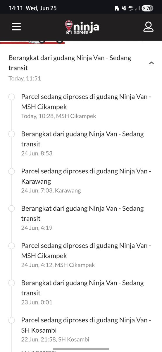 mendoaja's tweet photo. @ninjaxpress_id ini udah nyampe karawang kenapa dibalikin lg ke cikampek?
Udah nunggu lama ini. 
Lambat banget, ga ada expres2nya. https://t.co/QQKR2H9HVu