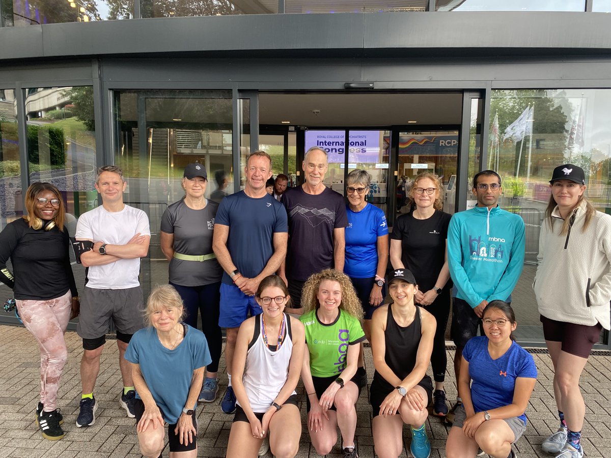 rcpsych's tweet photo. Our runners are heading off for this year's Congress 5km run. Have fun! ๐โโ๏ธ๐โโ๏ธ #RCPsychIC https://t.co/HNfWFnQ2Dq