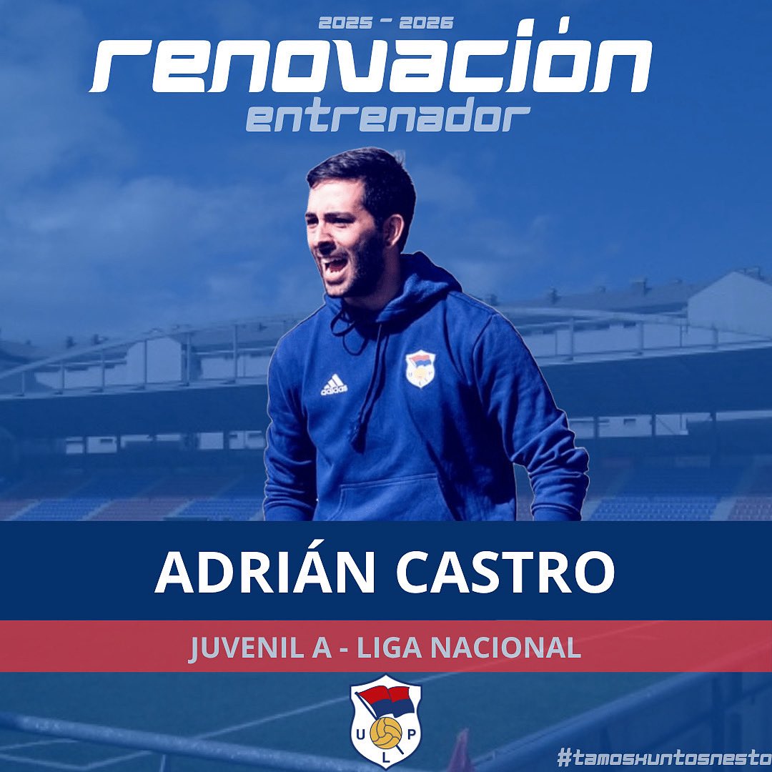 ♻️📋 Adrián Castro seguirá en el UP Langreo

Afrontará su 5ª temporada a los mandos del Juvenil A, con el que consiguió el ascenso a Liga Nacional en la temporada 22/23. Quedando a un paso del ascenso a División de Honor la pasada temporada

🔵⚒️🔴 #TamosXuntosNesto