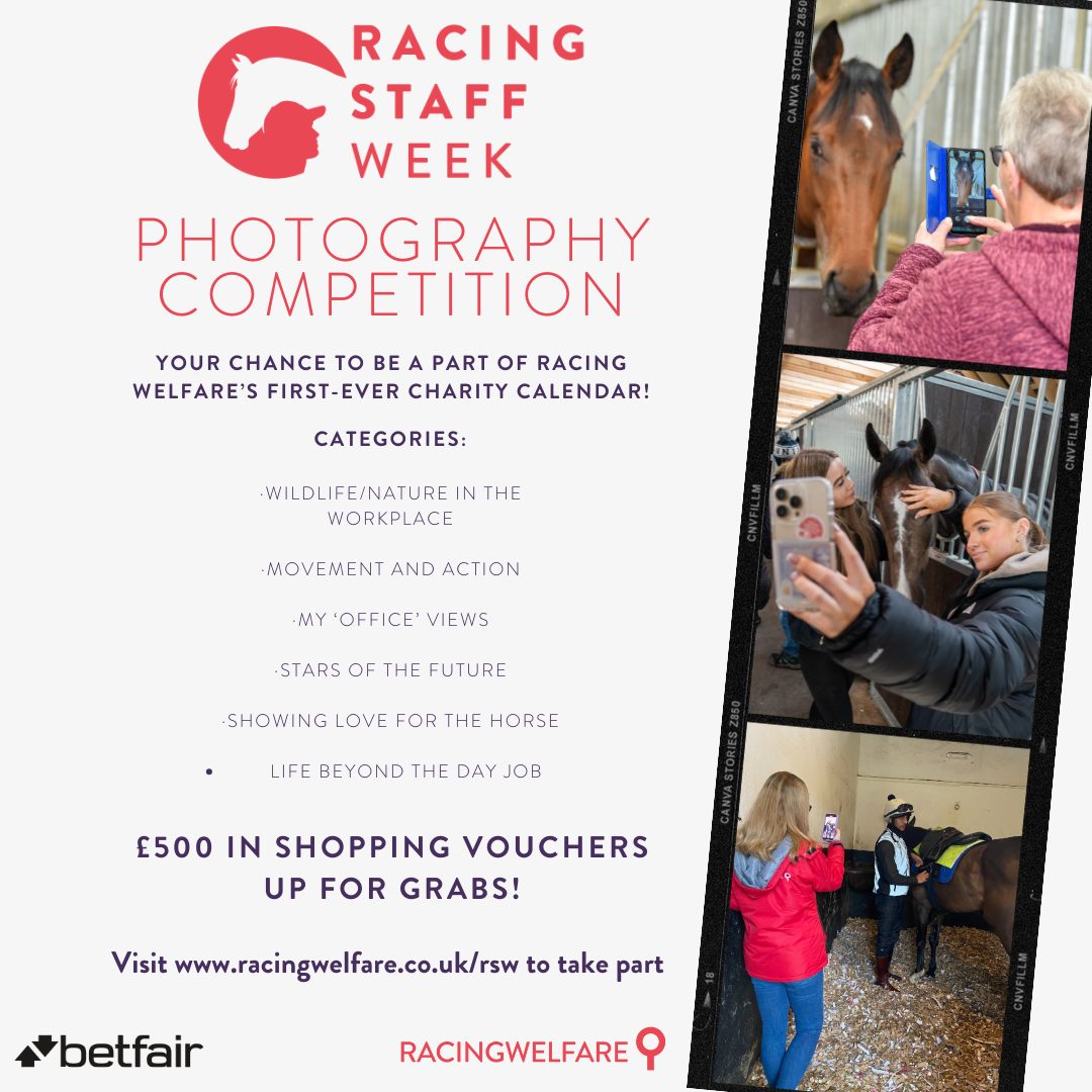 Racing Together (@racingtogether) on Twitter photo Racing Welfare’s Photography Competition is back for #RacingStaffWeek! 📸
Open to everyone working in racing & breeding – enter your best snaps for a chance to feature in the 2026 calendar 🐎
Full details 👉 ow.ly/BJaK50WaRmG
#RacingWelfare #RacingTogether <a href="/Racingwelfare/">Racing Welfare</a> Racing Welfare’s Photography Competition is back for #RacingStaffWeek! 📸
Open to everyone working in racing & breeding – enter your best snaps for a chance to feature in the 2026 calendar 🐎
Full details 👉 ow.ly/BJaK50WaRmG
#RacingWelfare #RacingTogether <a href="/Racingwelfare/">Racing Welfare</a>