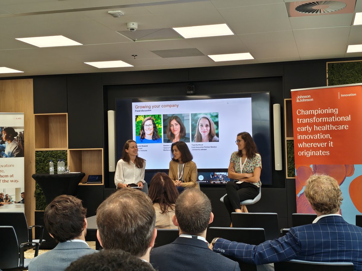 JLABS's tweet image. On to the growth strategies panel: From startup to scale. Tips from VCs - VBioVentures, @BioGenVentures, and J&J!