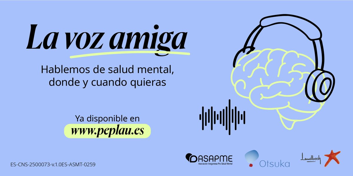 ¿Cómo es de importante sentirse acompañado?​

🎙️ Descubre el nuevo podcast "La voz amiga", para hablar de salud mental donde y cuando quieras.​

5 episodios para escucharte y apoyarte, elaborados por la Alianza @OtsukaEs - @LundbeckEs con la colaboración de <a href="/ASAPME/">ASAPME Aragón</a>, y con la voz