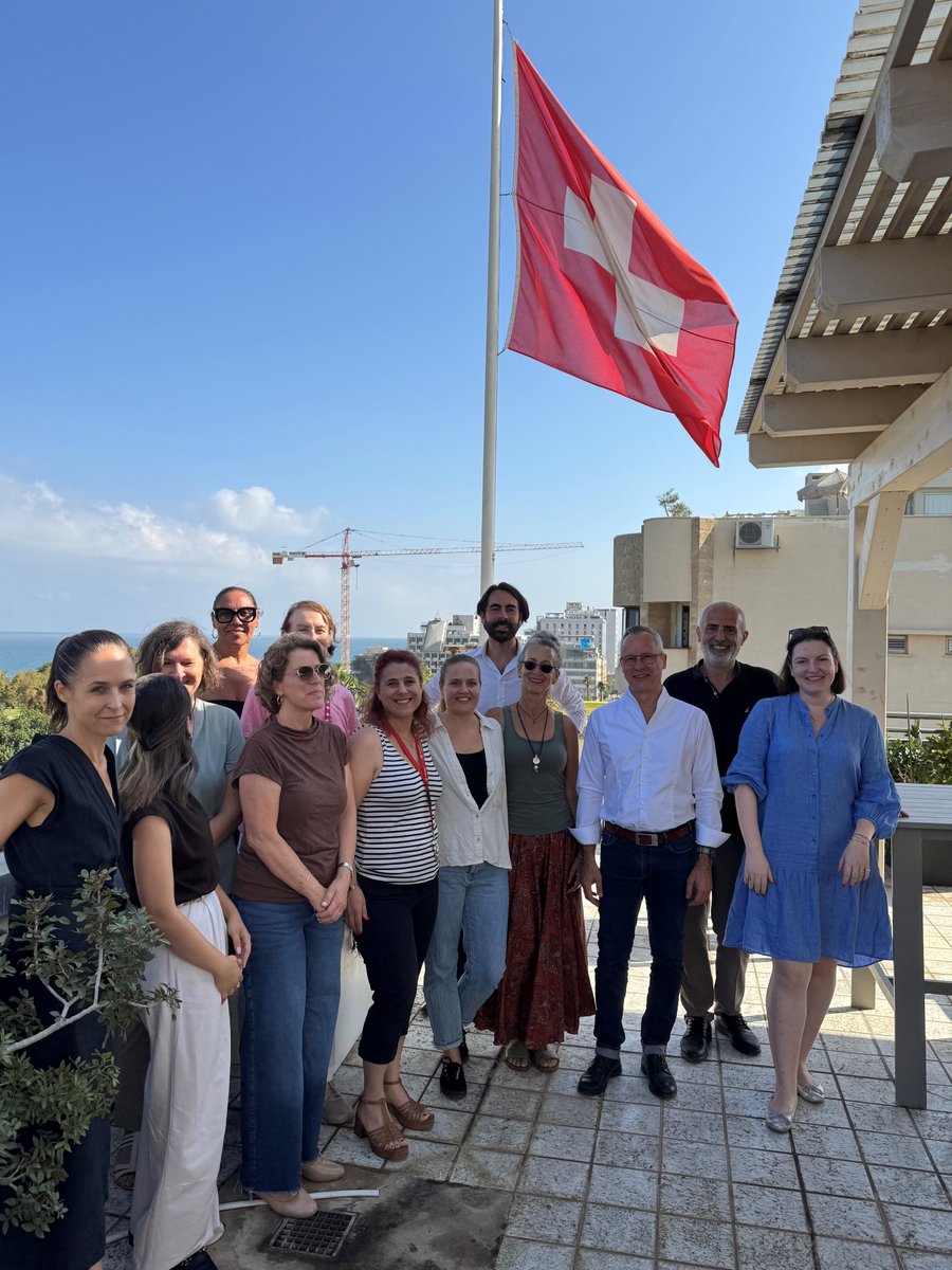SwissAmbIL's tweet image. Glad to see the full team back at the embassy in good health & spirits. We were fully operational throughout the last two weeks, and now the embassy is again also open for all consular services & visits.