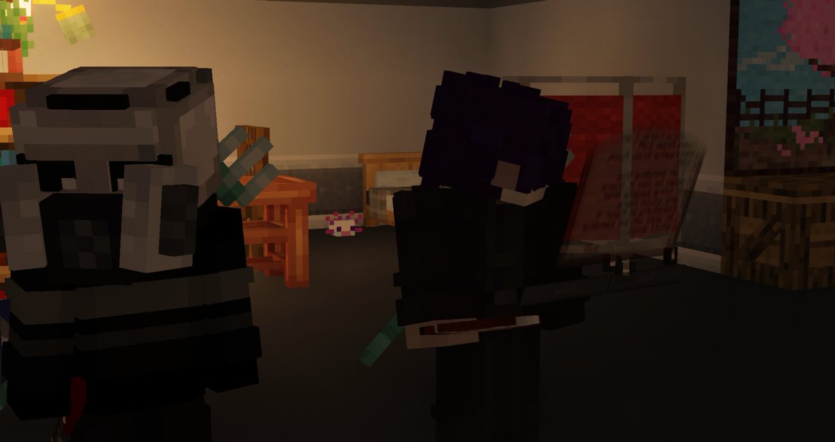 TBlackoutGame's tweet photo. Adrian and Sylus got a letter from someone upstairs.
No one knows what it said.
But they haven’t asked questions.
They haven’t said a word about it.
They just... seem accepting.
#TheBlackoutGame #SomethingIsChanging #Horror #SMP https://t.co/FJMvZLtiQg