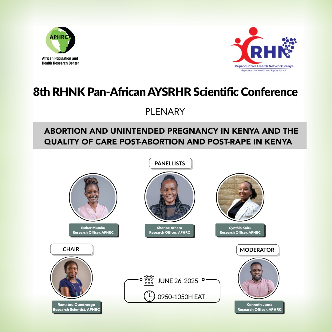 APHRC (@aphrc) on Twitter photo #IamAPHRC Sexual Reproductive Health champions will be hosting a plenary session during the 8th <a href="/rhnkorg/">Reproductive Health Network Kenya</a> Adolescent and Youth Sexual and Reproductive Health and Rights (AYSRHR) Pan-African Conference 2025!
The team will share and discuss the key findings from the incidence of #IamAPHRC Sexual Reproductive Health champions will be hosting a plenary session during the 8th <a href="/rhnkorg/">Reproductive Health Network Kenya</a> Adolescent and Youth Sexual and Reproductive Health and Rights (AYSRHR) Pan-African Conference 2025!
The team will share and discuss the key findings from the incidence of