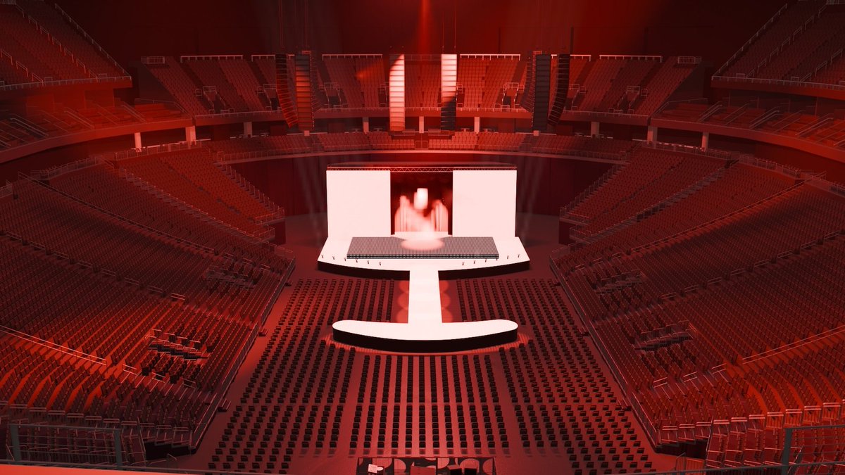 LadyGagaAsiaHQ's tweet photo. Lady Gaga
The MAYHEM Ball Tour Stage 

*Unofficial render 
*Based on the stage and seat map only

#TheMAYHEMBall https://t.co/F65xb0h3wQ