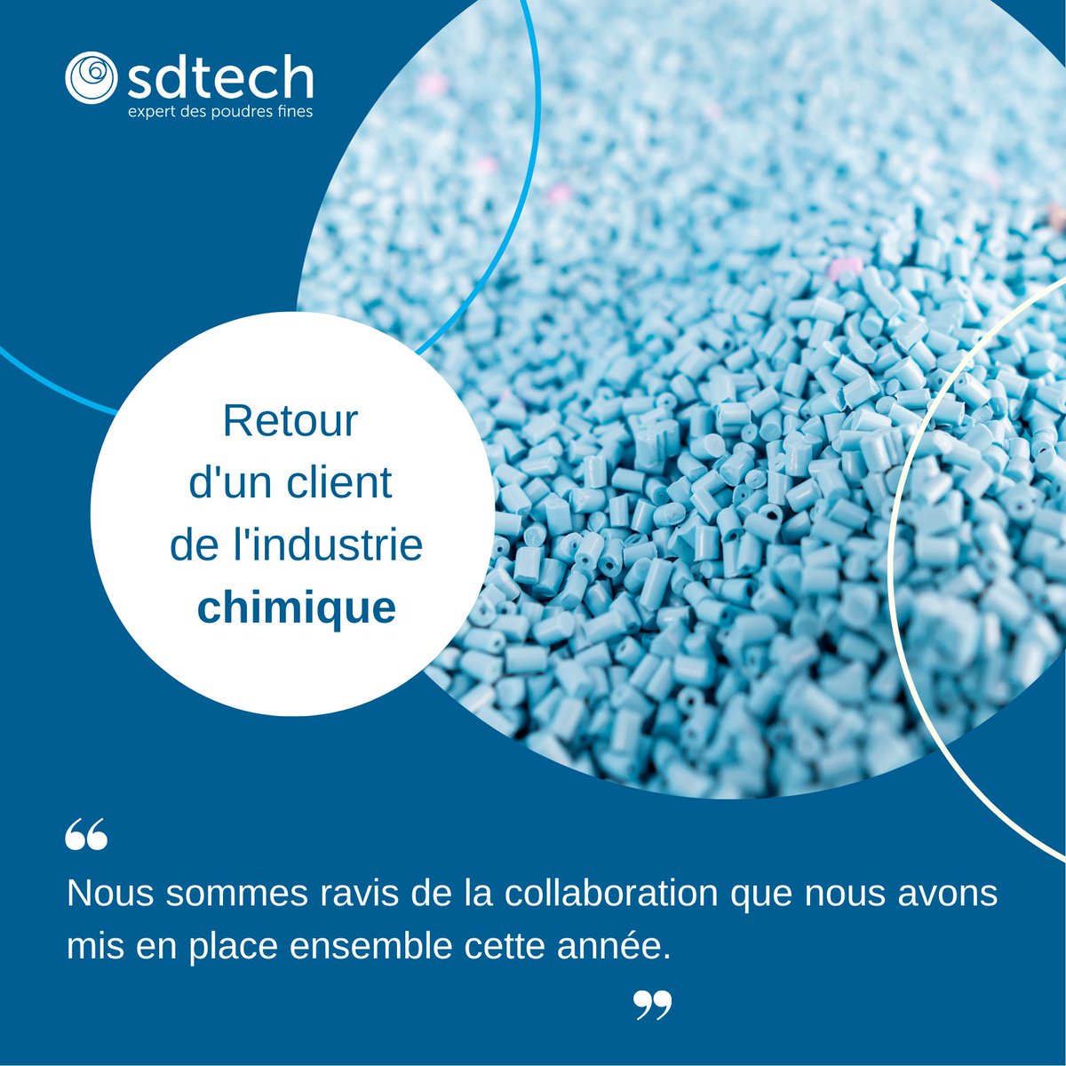SDTech_Groupe's tweet image. [RETOUR CLIENT]
@SDTech_Groupe propose des solutions adaptées aux enjeux de l’industrie #chimique. Conjuguant nos connaissances des #matériaux avec nos compétences en procédés, nous vous accompagnons dans le design et l’optimisation de vos produits.