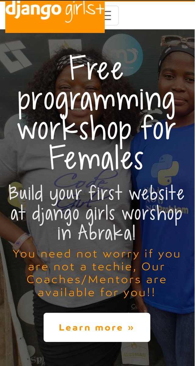 djangogirls.org/en/abraka/appl…

This is 100% FREE and there will be lots of FREEBIES. Kindly register now because limited seats are available!!

<a href="/ThePSF/">Python Software Foundation</a> <a href="/djangogirls/">Django Girls</a> <a href="/jetbrains/">JetBrains</a> <a href="/samsungmobileng/">Samsung Mobile NG</a> <a href="/realpython/">Real Python</a> <a href="/PythonHub/">Python Hub</a> <a href="/clcoding/">Python Coding</a> <a href="/Python_Dv/">Python Developer</a> <a href="/DSGovernment/">Delta State Government</a> <a href="/abraka_delsu/">Delta State University, Abraka</a> <a href="/TechCabal/">TechCabal</a> <a href="/SheCodez/">Edit Kapcari</a>