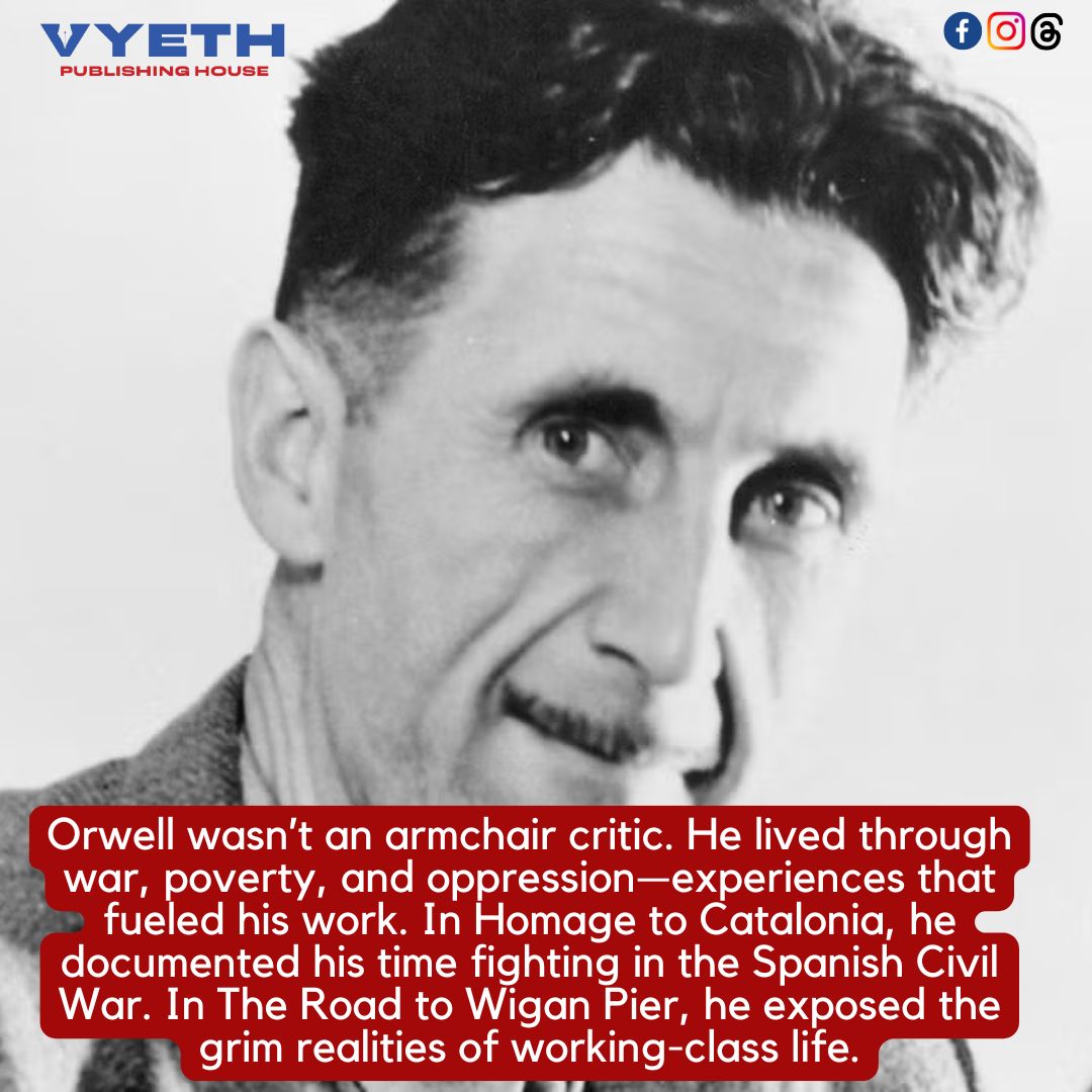 vyethpublishing's tweet photo. Today, we mark the birth of a writer who transformed language into a tool of resistance and storytelling into sharp political critique — George Orwell. 

Swipe through to revisit his journey, his work, and the enduring questions he raised about freedom, control, and the words. https://t.co/R2uq3iAc0j