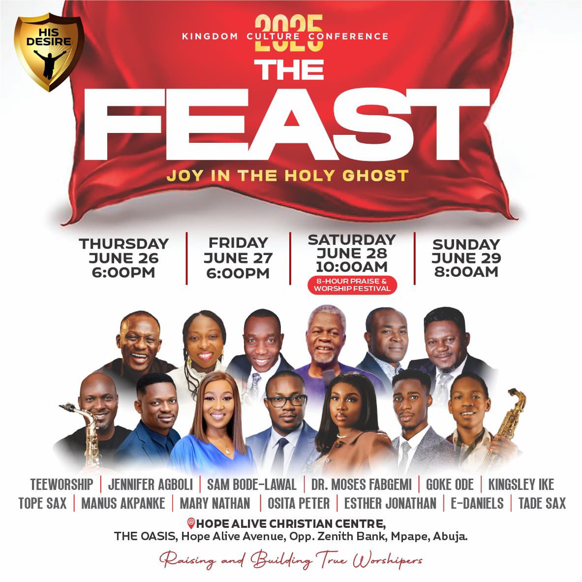 OsitaPeter_'s tweet photo. If you are in Abuja don’t miss this. 
Starts tomorrow Thursday June 26th to Sunday June 29th 2025

Come let’s praise and exalt the Name of JESUS together https://t.co/CYjKUAr39B