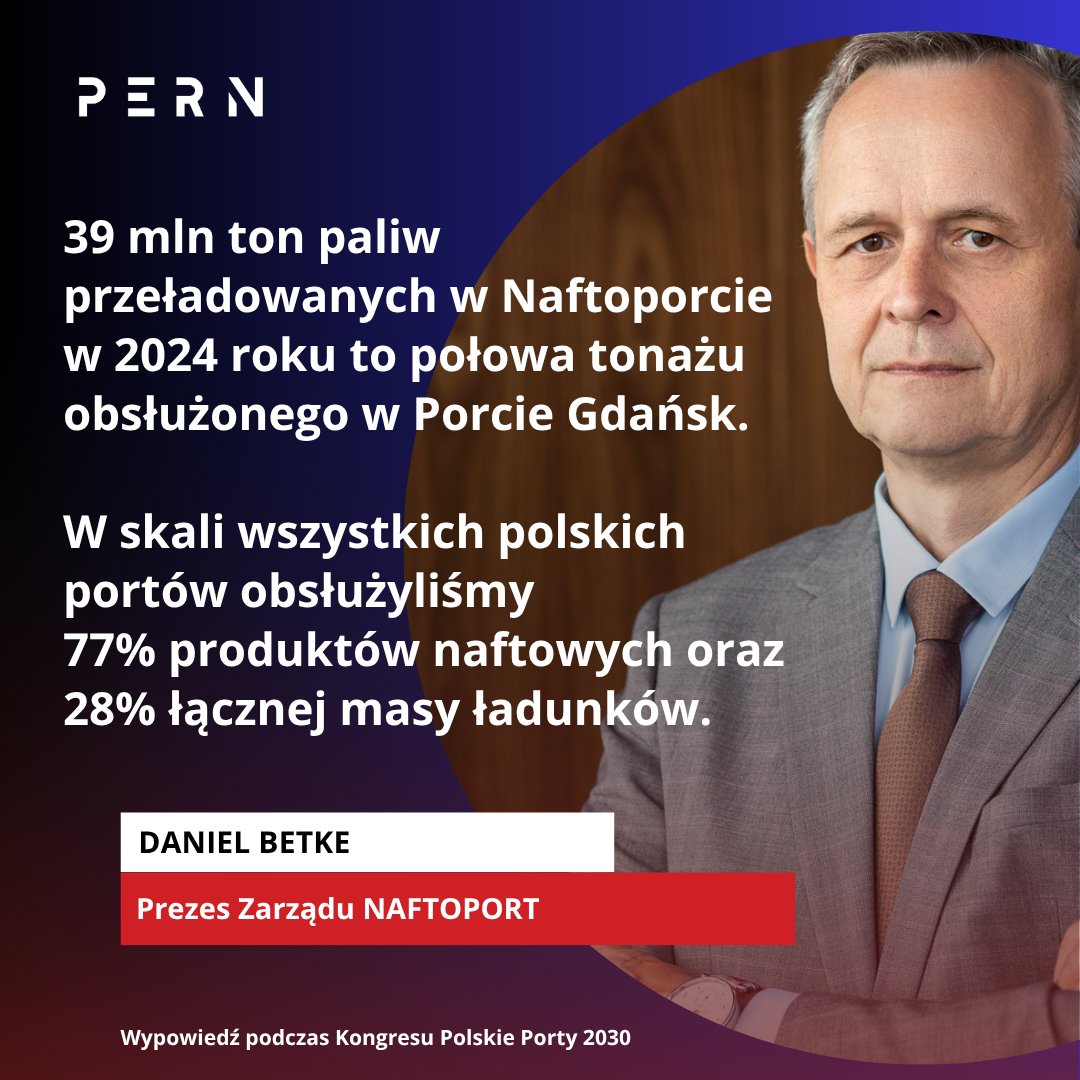 🏆#Naftoport został wyróżniony nagrodą „Latarnia Gospodarki Morskiej” za rekordowe przeładunki oraz kluczowy wkład w zapewnienie bezpieczeństwa dostaw morskich ropy i paliw. Wręczenie statuetki odbyło się na gali Kongresu #PolskiePorty2030 
#BezpieczeństwoEnergetyczne #Logistyka