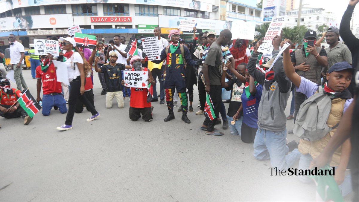 StandardKenya's tweet photo. Some of the Mombasa youths in a procession on Wednesday 25th June 2025, during the Gen Z's first anniversary demonstrations. 

Pictures; Kelvin Karani

#GenZRevolt https://t.co/agx8OzmnMt