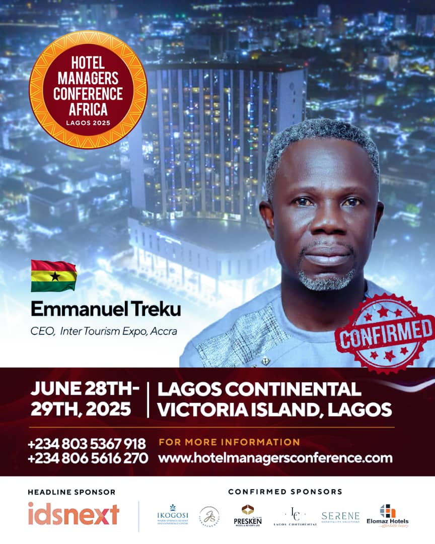 The 2025 Hotel Managers Conference is here focusing on Synergising for Sustainable Growth Through Global Best Practices, Join thoughts leaders as we converge at Lagos Continental, Victoria Islands this weekend to share current hotel management insights. PROUD TO BE ASSOCIATED