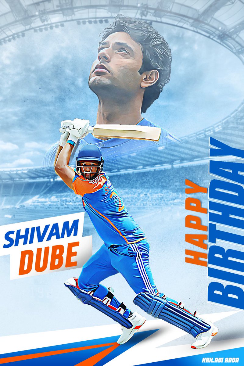 Symbol of Power, Passion and Pure Fire in Indian Cricket. Happy Birthday Shivam Dube! 🔥💪
#ShivamDube #HappyBirthday #khiladiadda