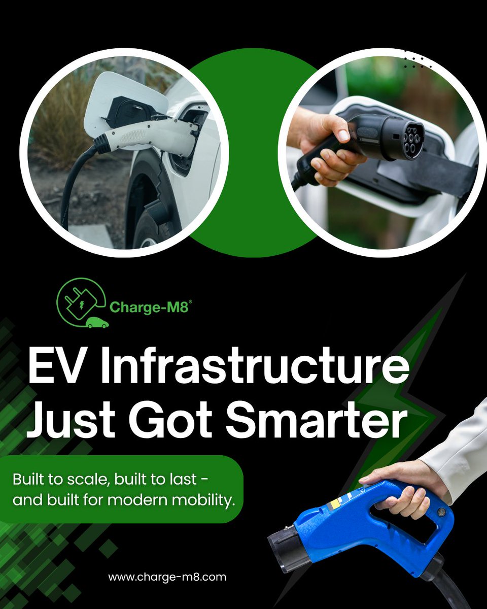 ChargeM8's tweet photo. EV infrastructure just got smarter - designed for performance, flexibility, and the future of transport.

Built to scale, built to last, and built for modern mobility.

Contact us today to discuss tailored solutions for your site. 📞

#evinfrastructure #smartcharging https://t.co/3JM7HvuJCz