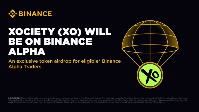 JUST IN: <a href="/xocietyofficial/">XOCIETY</a> $XO will be listed on Binance Alpha on June 26th!

I'll wait a huge dip to catch for a fast profit 👀