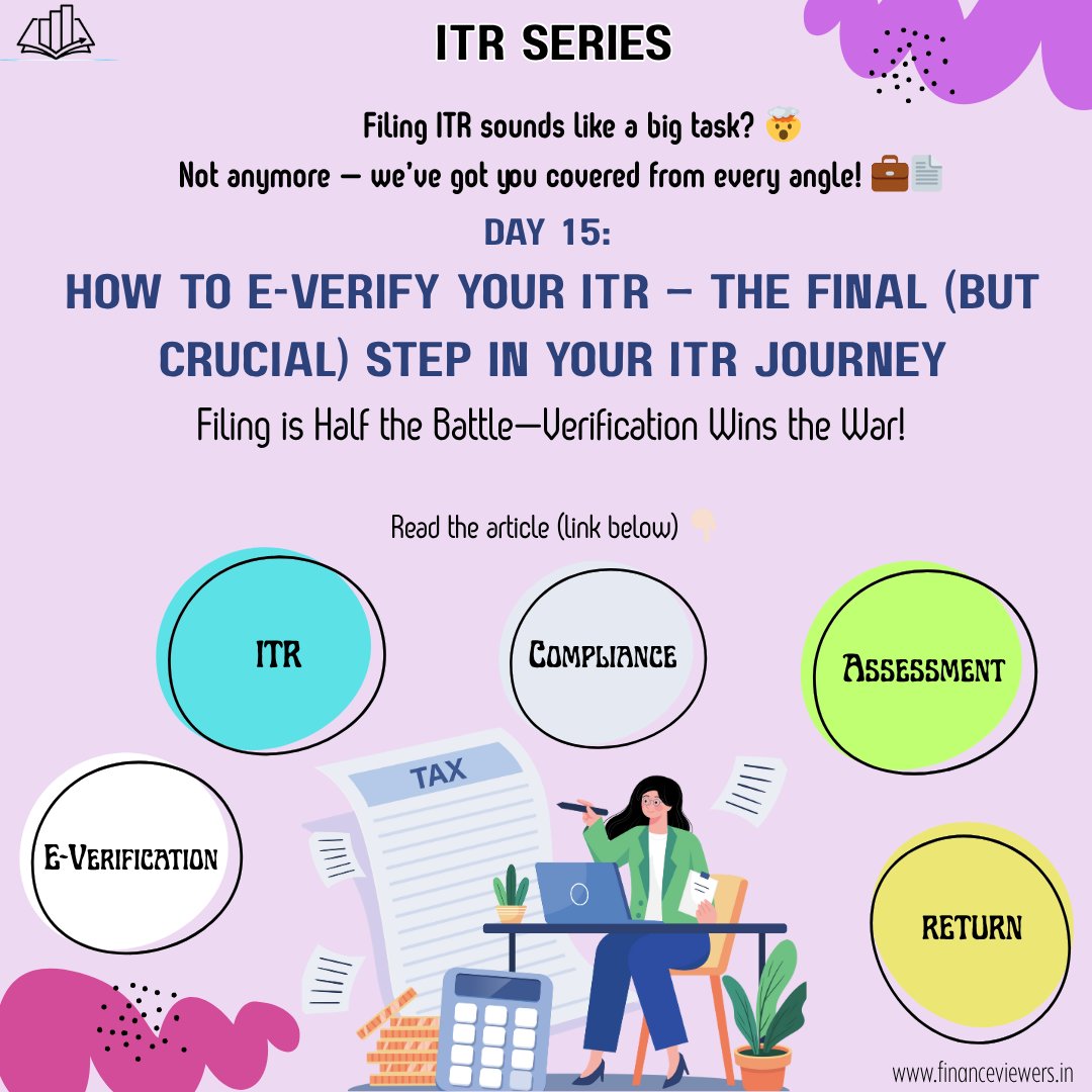 financeviewers's tweet photo. You’ve got 30 days to cross the finish line—or your return could be void!

Don’t let one missed step delay your refund.
Learn 6 simple ways to e-verify your ITR—fast, secure, and hassle-free.

📲 Tap the link :https://t.co/GpQhaF1xM7

#itr2025 #everifyitr #taxtime #itrseries https://t.co/d5JGrkQQsc