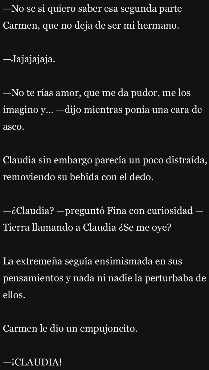 Karlicky_'s tweet photo. ‼️AVANCE DE MAÑANA‼️
¿Qué le pasa a nuestra Clau?
#mafin #sdl #TYNM #fanfic #wattpad https://t.co/rbreDPys8Q