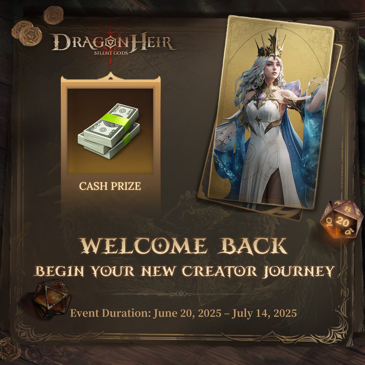 Dragonheir: Silent Gods (@dragonheir_sg) on Twitter photo ๐๐จ๐ฆ๐๐๐๐๐ค/๐๐๐ฐ ๐๐จ๐ข๐ง๐๐ซ ๐๐ฏ๐๐ง๐ญ ๐๐จ๐ฐ ๐๐ข๐ฏ๐!
๐ฅ Whether you're a first-time explorer or a returning creator, this is your time to shine with exclusive cash rewards just for showing up and posting!
๐ค ๐๐ก๐จ ๐๐๐ง ๐๐จ๐ข๐ง: New creators or those who havenโt ๐๐จ๐ฆ๐๐๐๐๐ค/๐๐๐ฐ ๐๐จ๐ข๐ง๐๐ซ ๐๐ฏ๐๐ง๐ญ ๐๐จ๐ฐ ๐๐ข๐ฏ๐!
๐ฅ Whether you're a first-time explorer or a returning creator, this is your time to shine with exclusive cash rewards just for showing up and posting!
๐ค ๐๐ก๐จ ๐๐๐ง ๐๐จ๐ข๐ง: New creators or those who havenโt