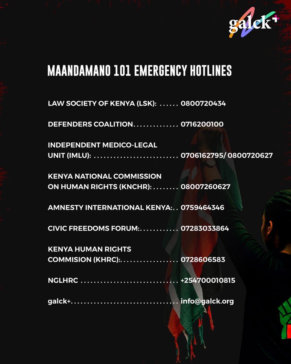 Haki iwe ngao na mlinzi, natukae na undugu, amani na uhuru. 🇰🇪✊🏿🏳️‍🌈

Today, we take to the streets not just to demand justice, but to defend the very soul of our nation. For dignity. For truth. For each other. ✊🏾🇰🇪 

#june25 #OccupyUntilVictory