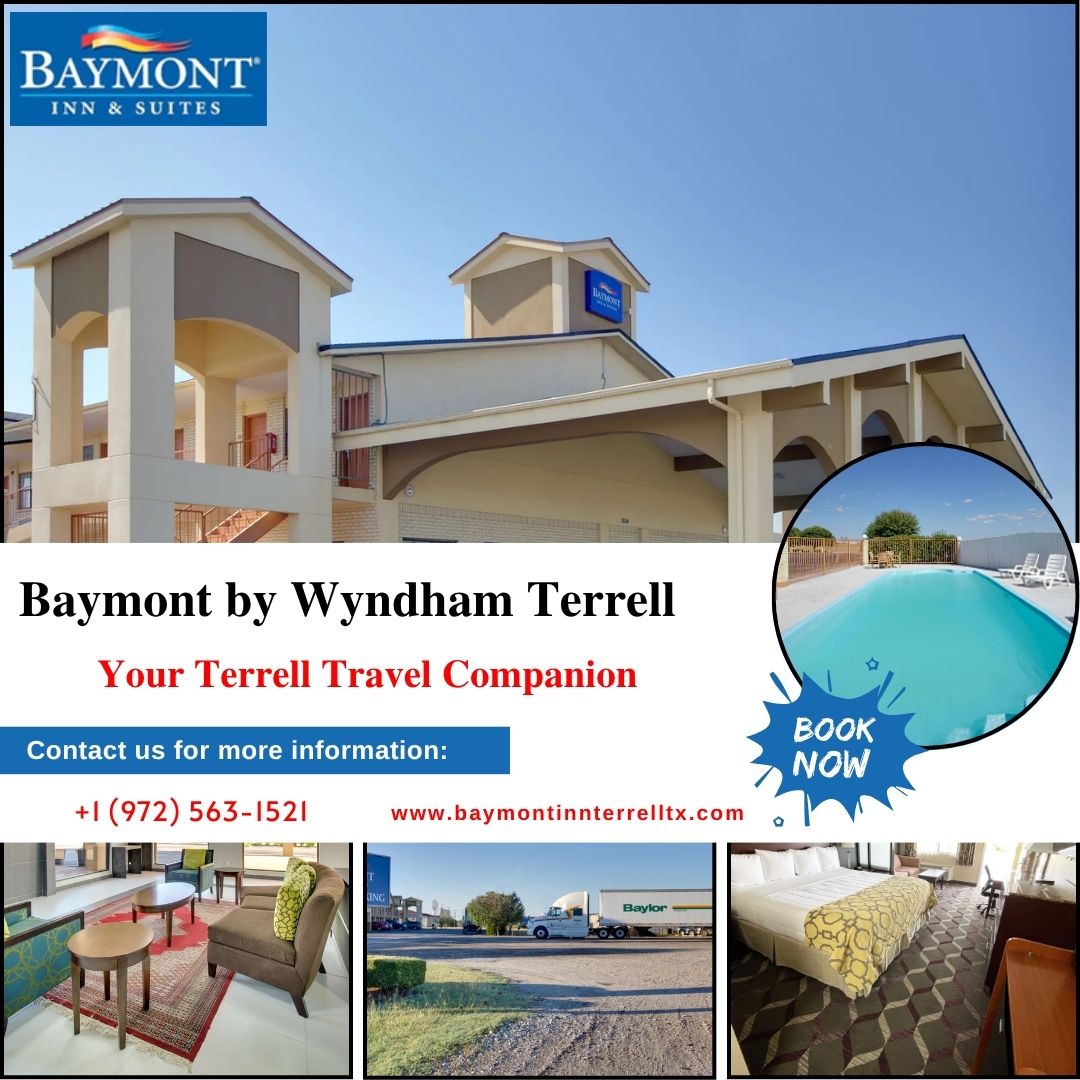 BaymontTerrell's tweet photo. Plan your perfect stay at Baymont by Wyndham Terrell – your trusted Terrell travel companion!  Relax by the pool, enjoy cozy rooms &amp; easy highway access.
📞 Call Now: (972) 563-1521 to book your stay!
#BaymontTerrell #TexasStay #HotelDeals #BookNow #TravelComfort #WyndhamHotels https://t.co/SpyFLpxdN6