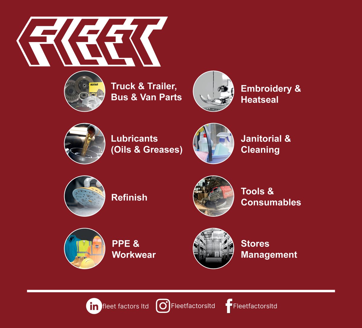 We are your first choice supplier to the truck and trailer parts market and offer so much more.
Want to discuss a part we may stock, or have a sales enquiry speak to our team at Durham.
Contact us on:
01913772666
sales@fleetfactors.co.uk
#fleetfactors #truckandtrailer