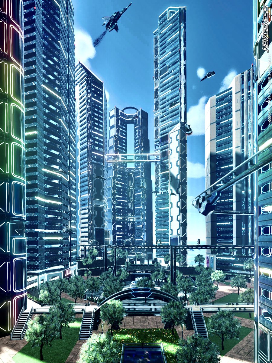 ペデストリアンデッキの歩道橋のとこに架けたエアルアーチがカッコいい！
#PSO2NGS
#クリエイティブスペース