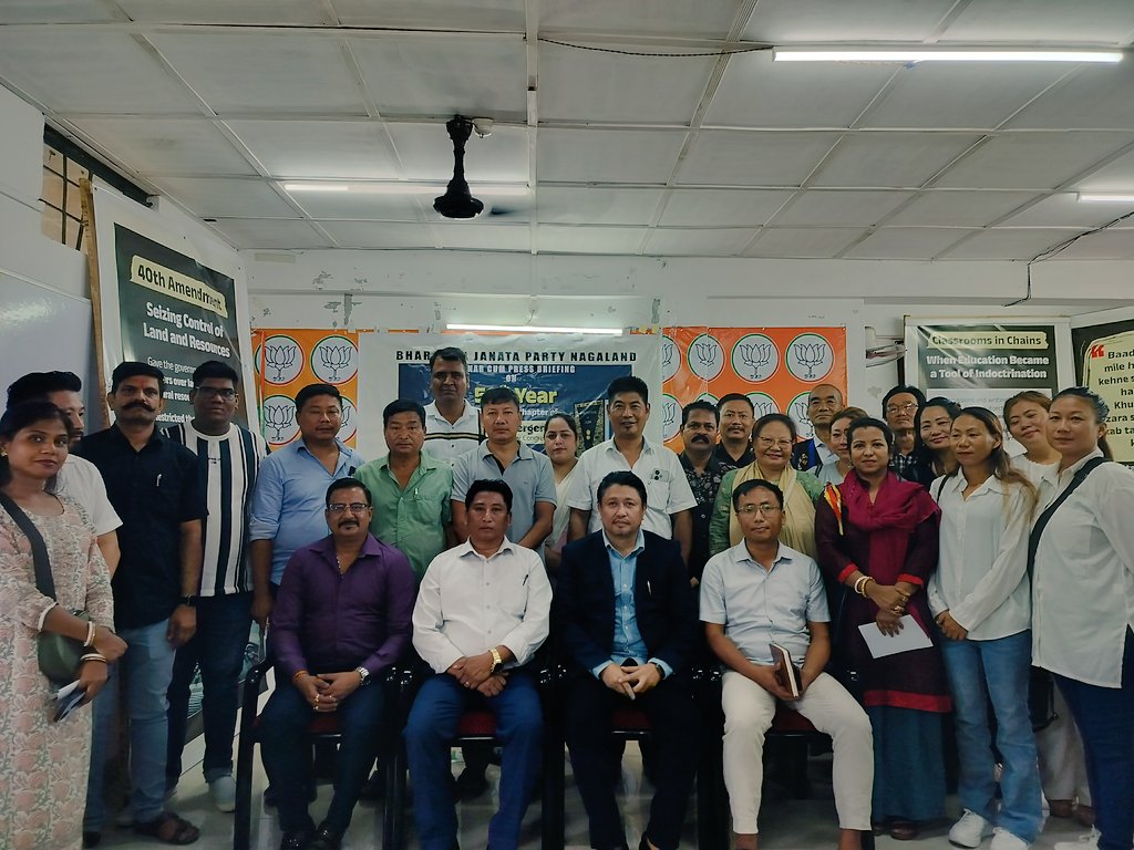 June 25 marks 50 years since the darkest chapter in Indian democracy — the infamous Emergency.

The Constitution wasn’t sidelined — it was slaughtered.
In a ruthless lust for power, Congress crippled democracy. 

Hon’ble Minister for PHED &amp; Cooperation Shri  <a href="/jacob_zhimomi/">Jacob Zhimomi</a> ji,